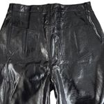 Abercrombie & Fitch EUC Faux Leather 90s Straight Ultra High Rise Pants Black 16 Photo 6