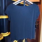 Eileen Fisher Black Stretch Silk Jersey Boxy Tee Size Medium Photo 5