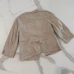 Christopher & Banks  Khaki OpenFront Jacket Womens Small Buckle Detail Front/Cuff Photo 6