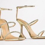 Tony Bianco  Shy Gold Nappa Metallic Heels Photo 0