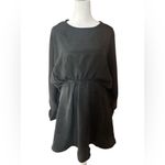 ZARA  Whimsigoth dark fairy dolman sleeve voluminous cinched waist chic dress M Photo 4