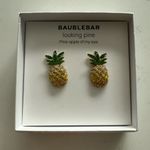 BaubleBar Looking Pine Pavé Pineapple Drop Earrings - Yellow/Green - NWB Photo 3