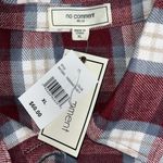 No Comment NWT Size XL Burgundy & Blue Plaid Flannel Shacket - Shirt Jacket Photo 4