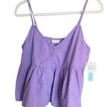 Abound  Peplum Woven Purple Cami NWT Photo 0