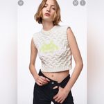 ZARA  Women Jacquard Space Invaders Taito Sweater Knit Short Vest SZ S Photo 1