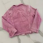 Sanctuary Distressed ButtonFront Denim Jean Jacket Womens Small Wild Cherry Pink Photo 6