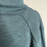 Free People We the Free teal mock neck open back long sleeve ribbed top Photo 2