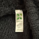 GreenTea Sweater Hoodie Women’s Large Soft Textured Black Pullover Photo 1
