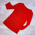 Ralph Lauren Vintage  Jean co long sleeve red sweater with leather lace detail m Photo 3