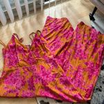 Ted Baker  Harbble Orange Floral Wide leg‎ Jumpsuit Size 12 Photo 2