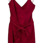 Hollister Womens Romper Sz XS Brick Red Linen Blend Short Strappy Photo 0