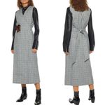 Ganni Prince of Wales Checked Twill Wrap Dress Size 34 Photo 1