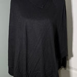 Talbots  Black Lambswool Blend Poncho Sweater Size L/XL Photo 0