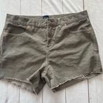 Gap  Women’s Corduroy Frayed Pocket Shorts Green Size 10 Photo 9