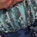 Beata Studio Los Angeles Womens XS size 1 Blue Sparkly Dressy Dress Photo 9