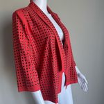 Y2K Studded Slinky Open Front Cardigan Orange Size M Photo 3
