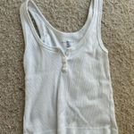 Brandy Melville white button down tank top Photo 0