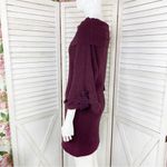 ZARA Bell Sleeve Sweater Tunic Dress Plum Purple Medium Open Neck Photo 1