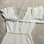 Finders Keepers Sundays Dress Women's XS White High Low Midi Eyelet Short Sleeve Photo 9