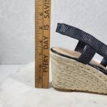 Ralph Lauren Lauren  Penelopie Espadrille Wedge Sandals Womens 8 Blue Leather Photo 13