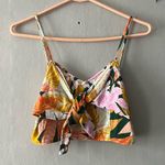 Aerie  Tropical Floral Tie Front Cropped Tank Size XS NWT Photo 1