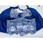 Victoria's Secret  Bra Bustier Hummingbird Floral Fairy Corset Satin Purple 34D Photo 3