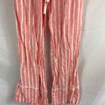 C&C California  Linen Stripe Flare Pants Pink White Size XS Photo 1