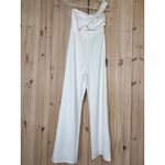 Lulus NWT  Devoted to Fun Ivory One-Shoulder Sleeveless Jumpsuit Classy Chic M Photo 1