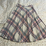Vintage Plaid Pleated Women's Skirt Purple Size XS Photo 0
