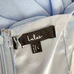 Lulus NEW  Love Me Forever Light Blue Tie Strap Square Neck Maxi Dress Formal L Photo 9