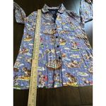 Nick & Nora  Women's Large Purple Dogs Long Sleep Pajama Top Shirt Photo 3