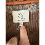 Qi Cashmere 100% Rabbit Fur / 100% Knit Wool Brown Vest Women’s size M/L Petite Photo 3