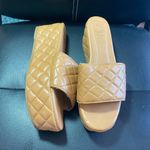 SheIn Quilted Platform Sandals Tan Size 10 Photo 1
