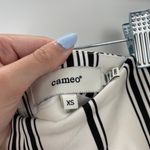 Cameo  Women's White Black Purple Vertical Stripe A-Line‎ Midi Skirt Size XS Photo 5