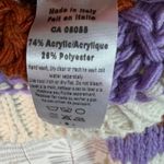 OWN IT Made in Italy Chunky Knit Striped Sweater Cozy Multicolor – Size S – NWT Purple Photo 5