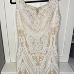 Jasz Couture  White Sequin Long Dress Photo 0