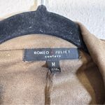 Romeo + Juliet Couture Romeo Juliet Brown Faux Suede Waterfall Bomber Jacket Womens M Fall Classic Photo 6