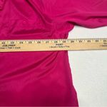 Liz Claiborne Vintage Fuchsia Satin Blouse Long Sleeve Button Up V-neck Size 6 Photo 7