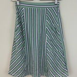 Roolee Green Striped Midi Skirt with Pockets Size XS Women's Photo 0