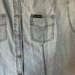Harley Davidson RARE Harley-Davidson Women's M Denim Jean Short Sleeve Button Down Collar Shirt Photo 1