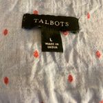 Talbots  Floral Embroidered Blue Top, 100% Cotton Photo 5