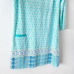 Cabana life Coastal Cottage Cabana Shift Dress Blue Size L Photo 6
