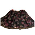 Sigrid Olsen  BLACK AND PINK FLORAL CHIFFON SILK SKIRT NWT (16W) Photo 7