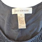 Jones New York Silk Lined Top Gray Knit Sleeveless Beaded Womens Size Medium Photo 5