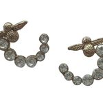 None Free with Purchase! Gold Tone Bee Rhinestone Fashion Earrings Photo 0