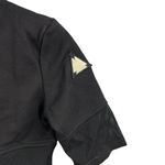 Moche Black Mesh Panel Crop Top Size XXS Athletic Short Sleeve Streetwear Photo 3