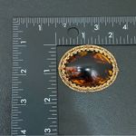 Vintage Baltic Amber Oval Cabochon Ornate Gold Photo 5