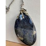 Natural Sodalite Stone Pendant Blue Photo 3