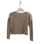 Forever 21 Womens Beige Long Sleeve With White Lace Applique D249 Photo 1