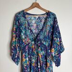 Sundance Kimono Style Dress Cover Up Boho Bohemian Embroidered pxs festival Blue Photo 2